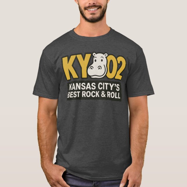 Camiseta KY 102 Kansas City Rock Radio Vintage (Frente)