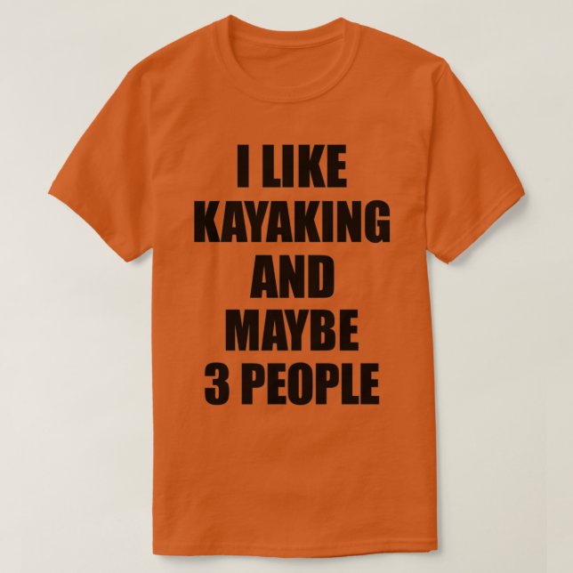 Camiseta KYAKING Lover Engraçado Ideia de Presente Eu Gosto (Frente do Design)