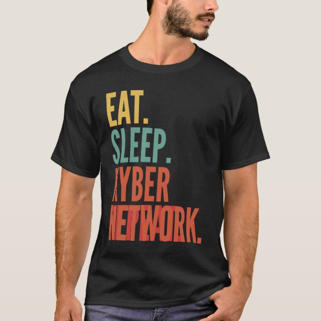 Camiseta Kyber Network Crypto Eat Sleep Kyber Network Repet (Frente)