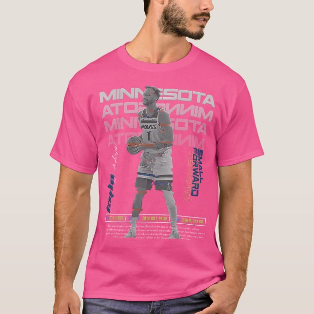 Camiseta Kyle Anderson, Timberwoles de Arte de Basquete (Frente)
