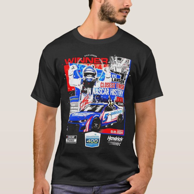 Camiseta Kyle Larson Checkered Flag Sports 2024 AdventHealt (Frente)