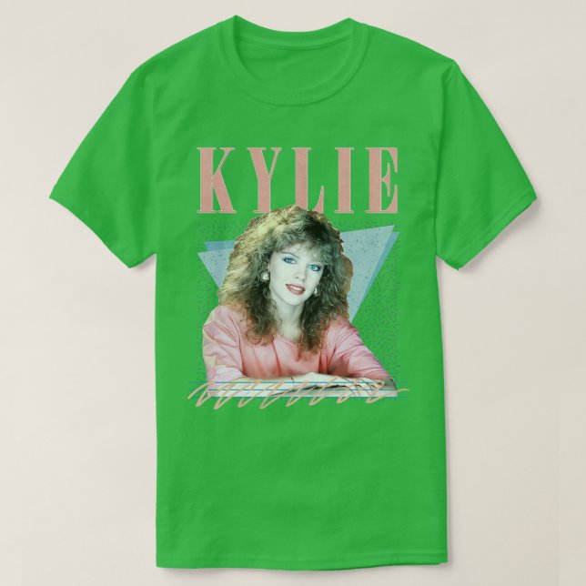 Camiseta Kylie 80s Design do ventilador retrô (Frente do Design)