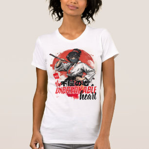Camiseta Kyokushin Coração Inquebrantável Arte de Tinta de 