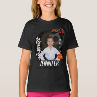 Camiseta Kyokushin Girl Black Belt Personalized Team