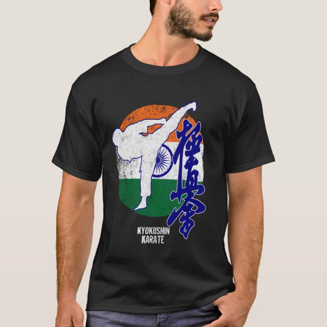 Camiseta Kyokushin India Karate flag Kyokushinkai Do (Frente)