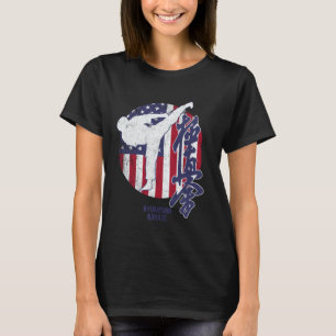 Camiseta Kyokushin Karate Americano USA bandeira Kyokushink