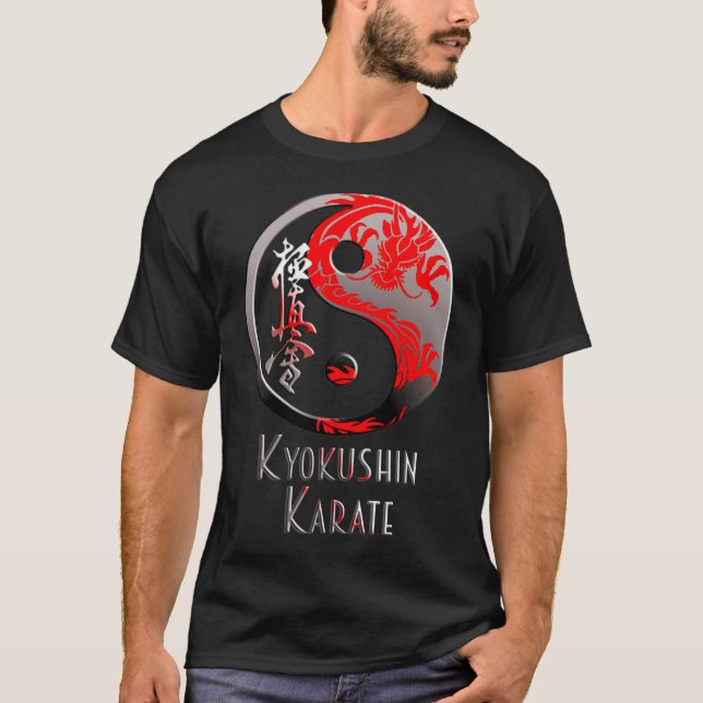 Camiseta Kyokushin Karate Red Dragon - Artes Marciais Budo (Frente)