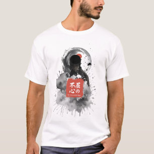 Camiseta Kyokushin Sumi-E Guerreiro Arte Tinta Inspiração K