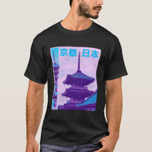 Camiseta Kyoto Japan Traditional Building Japonês Letters