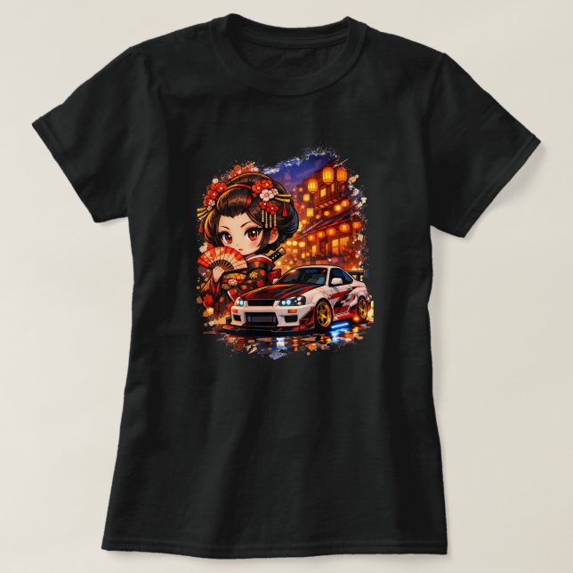 Camiseta Kyoto Night Runner (Frente do Design)