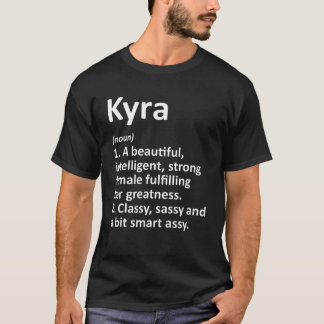 Camiseta KYRA Definição Nome Personalizado Engraçado Natal