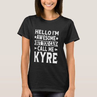 Camiseta Kyre Funny Primeiro Nome Olá Sou Incrível Chame-me
