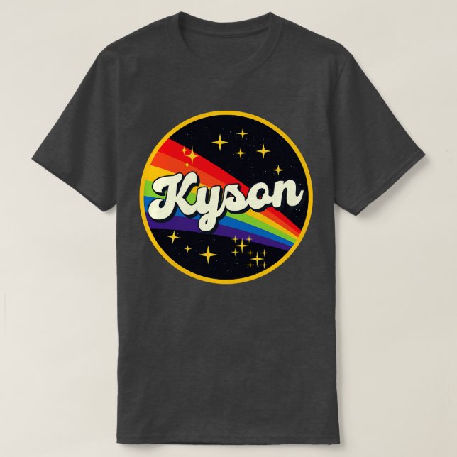 Camiseta Kyson Rainbow In Space Vintage Style (Frente do Design)