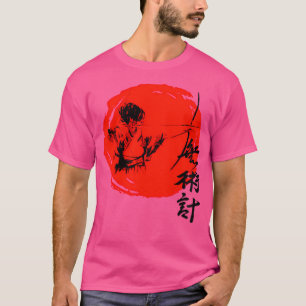 Camiseta Kyudo, Arquiteto Japonês Artes Marciais Red Moon K