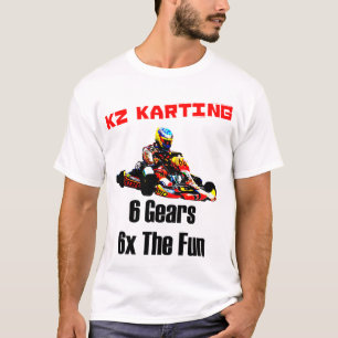 Camiseta KZ Karting - 6 engrenagens 6x o divertimento