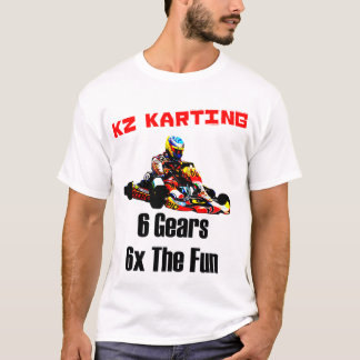 Camiseta KZ Karting - 6 engrenagens 6x o divertimento