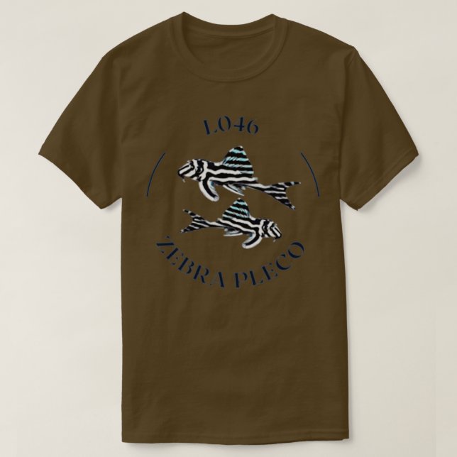 Camiseta L046 Zebra Pleco 4 (Frente do Design)
