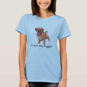 Camiseta l1, eu amo meu Puggle!