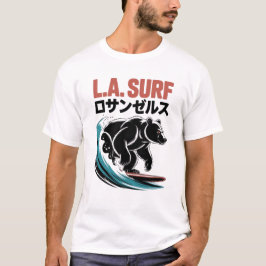 Camiseta L.A. Surf Bear Japanese Typography