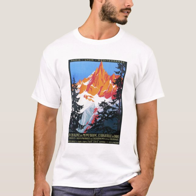 Camiseta L' Aiguille du Midi & Swiss MONT BLANC — Turismo a (Frente)