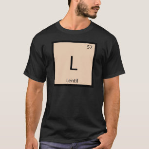 Camiseta L - Leguminosa Lentilha Química Símbolo da Tabela