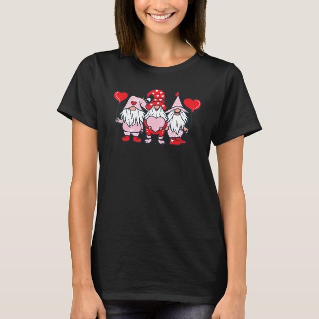 Camiseta L O V E Gnome Happy Valentineu2019s Day (Frente)