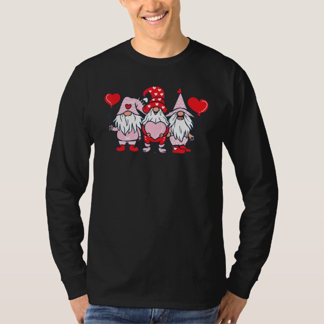 Camiseta L O V E Gnome Happy Valentineu2019s Day (Frente)