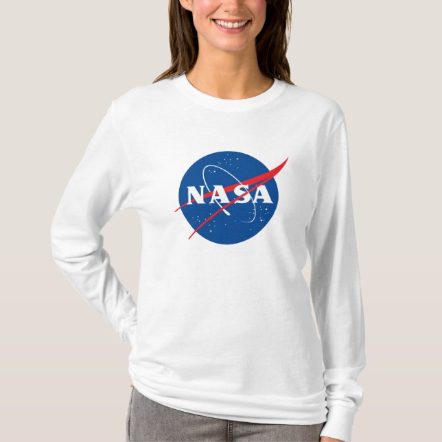 Camiseta L/S da NASA (Rocket White) (Frente)