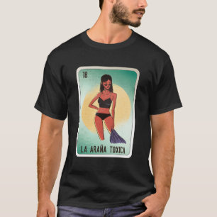 Camiseta La Araã±A Toxica Slang Mexicana Chicano Bingo Card