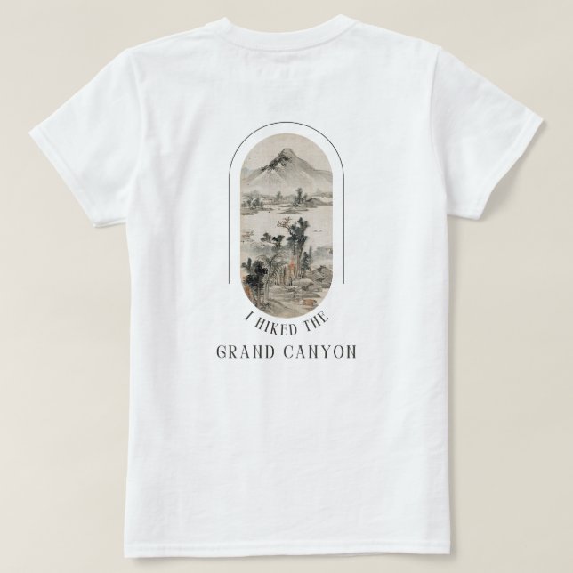 Camiseta lá atrás, eu caminhava no Grand Canyon. (Verso do Design)