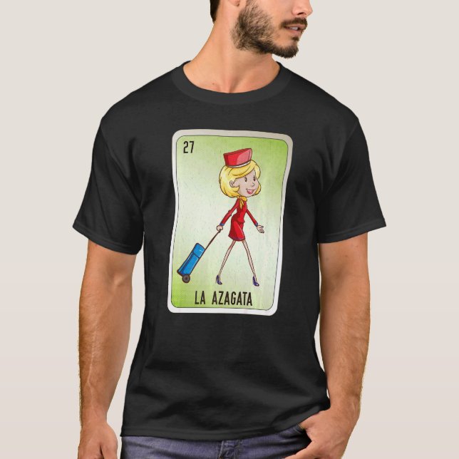 Camiseta La Azagata Mexicana Slang Lotery Bingo Cards (Frente)