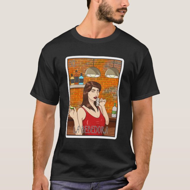 Camiseta La Bebedora A Bebedeira Mulher Placa Drinker Loter (Frente)