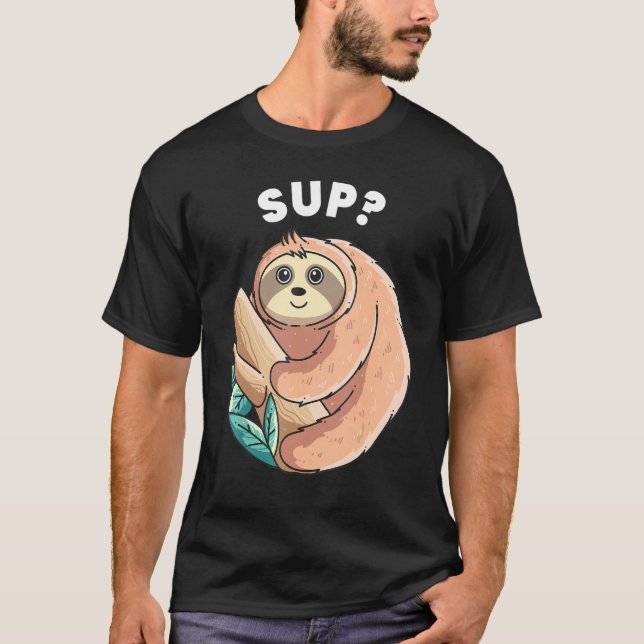 Camiseta Lã Bonita Dizendo Lúcias Preguiçosas Gráfico Anima (Frente)