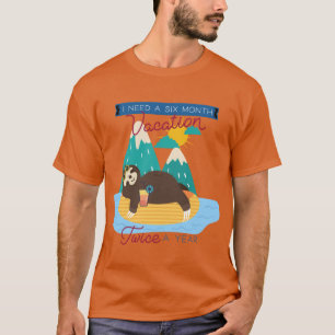 Camiseta Lã Bonita Preciso De Seis Meses De Férias Duas V
