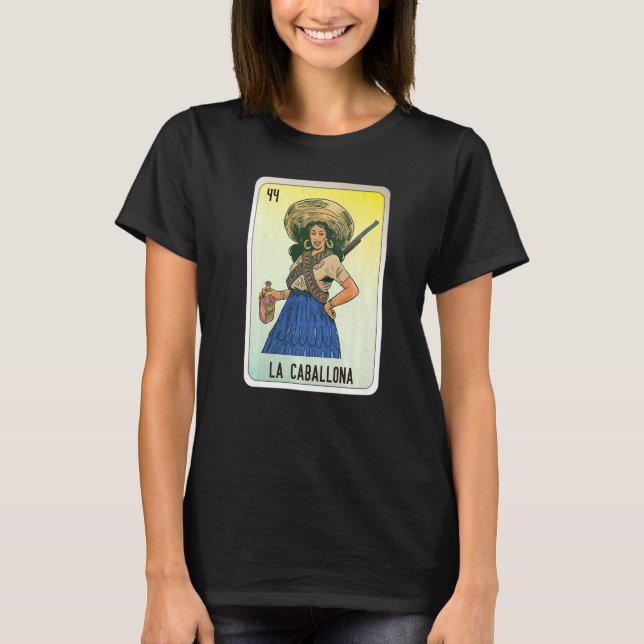 Camiseta La Caballona Mexican Slang Lottery Bingo Cards   (Frente)