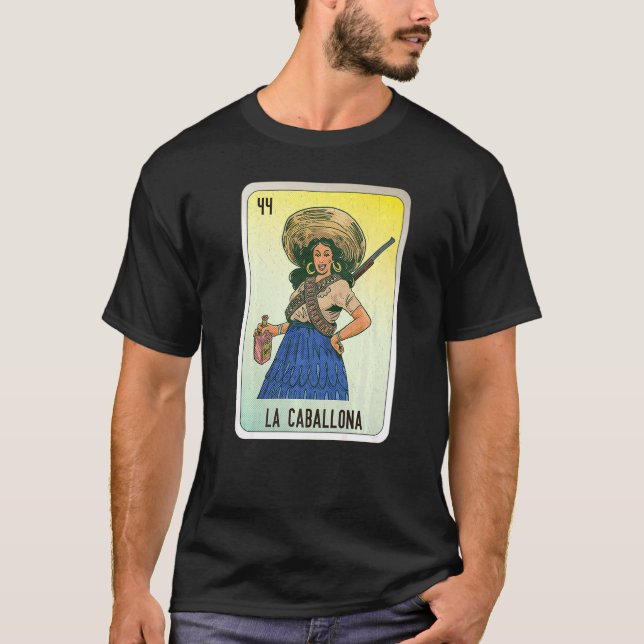 Camiseta La Caballona Mexicana Slang Lottery Bingo Cards (Frente)