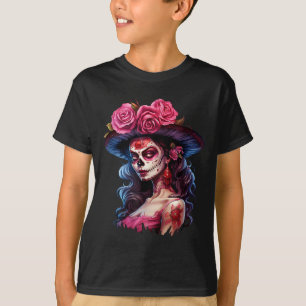 Camiseta La Catrina Dia De Los Muertos Dia Mexicano Dos Mor