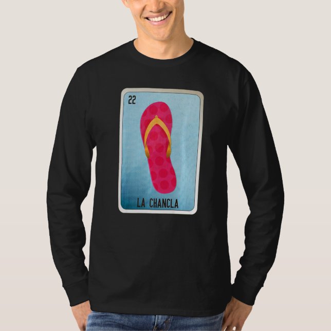 Camiseta La Chancla Mexican Slang Lottery Bingo Cards  1 (Frente)