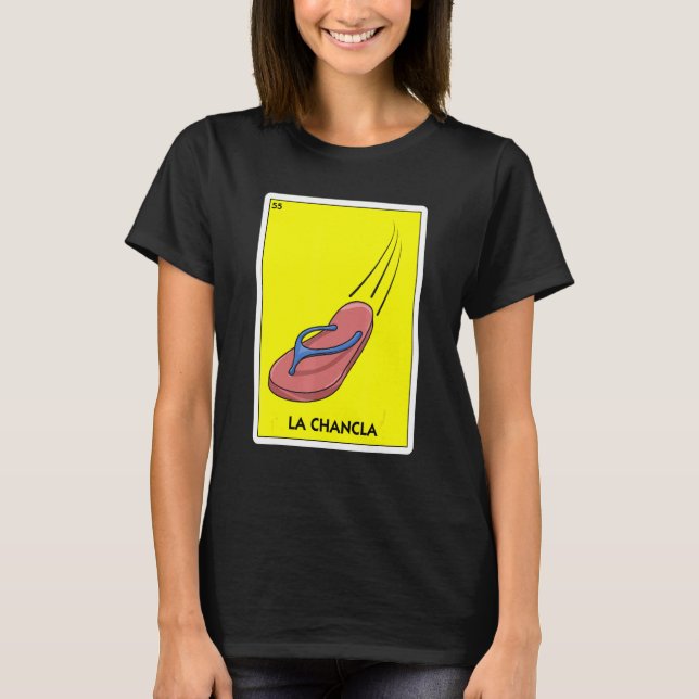 Camiseta La Chancla Mexico Sacudir Floino Latino Mãe Chancl (Frente)