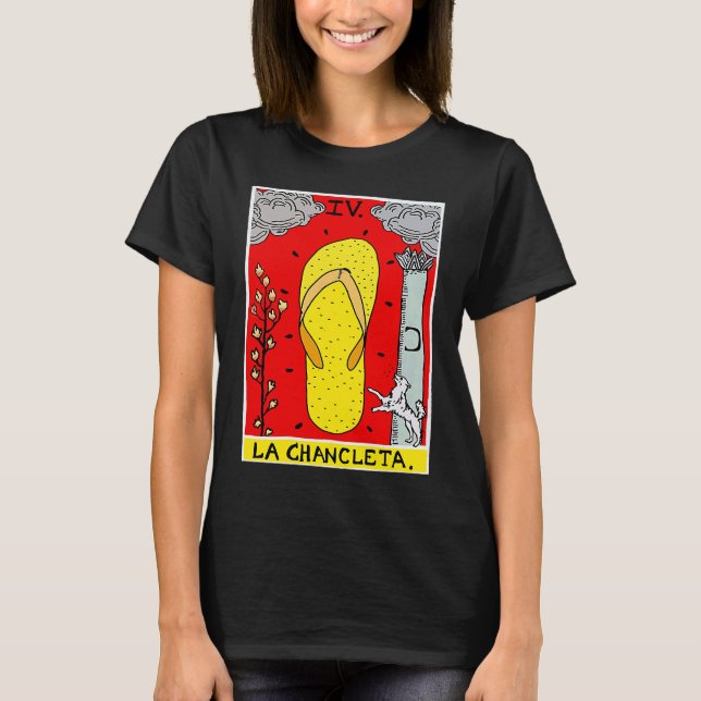 Camiseta La Chancleta The Flip Flop Tarot Card  Latina Lati (Frente)