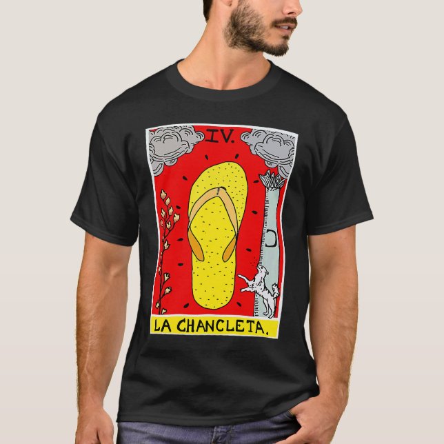 Camiseta La Chancleta The Flip Flop Tarot Card  Latina Lati (Frente)