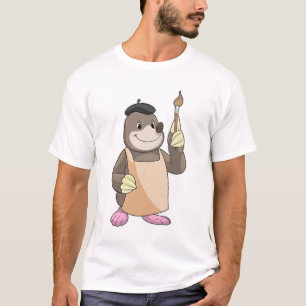 Camiseta Lã como Pintor com Pintor