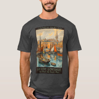Camiseta La Cote dx27Emeraude Port do Santo Malo Vintage Fr