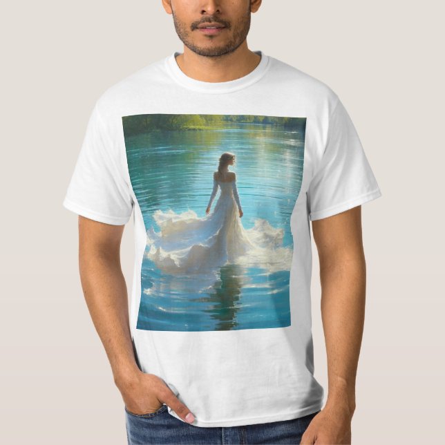 Camiseta La Dama del Lago: Misticismo y Belleza (Frente)