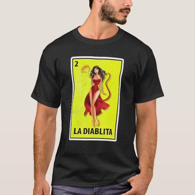 Camiseta La Diablita, Loteria de Paródia Mexicana (Frente)