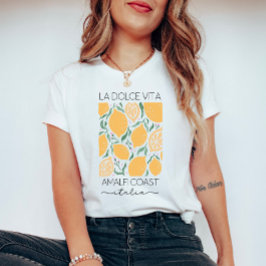 Camiseta La Dolce Vita Amalfi Coast Itália Lemons Viagem