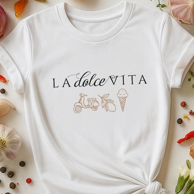 Camiseta La Dolce Vita — estilo Viagem italiano de Verão co (Criador carregado)