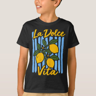 Camiseta La Dolce Vita Limão Férias de Verão Italianas