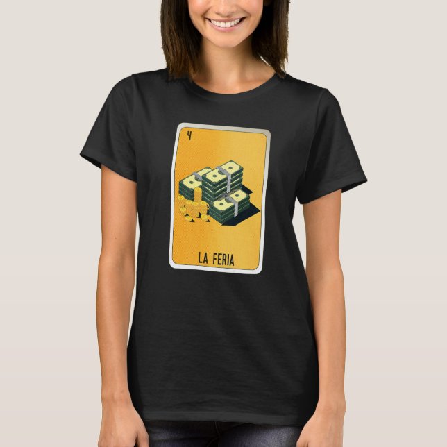 Camiseta La Feria Mexican Slang Lottery Bingo Cards   (Frente)