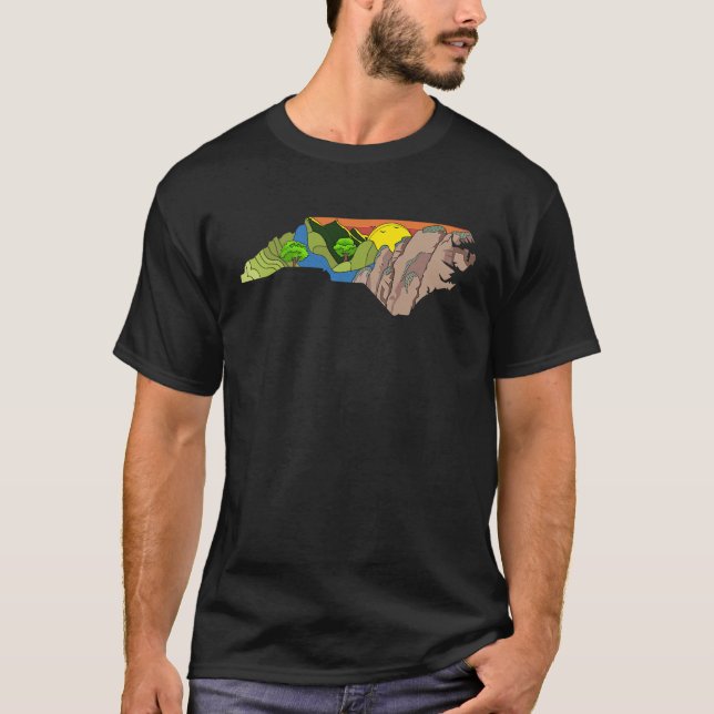 Camiseta Lá fora I Retro Nature I Carolina do Norte (Frente)